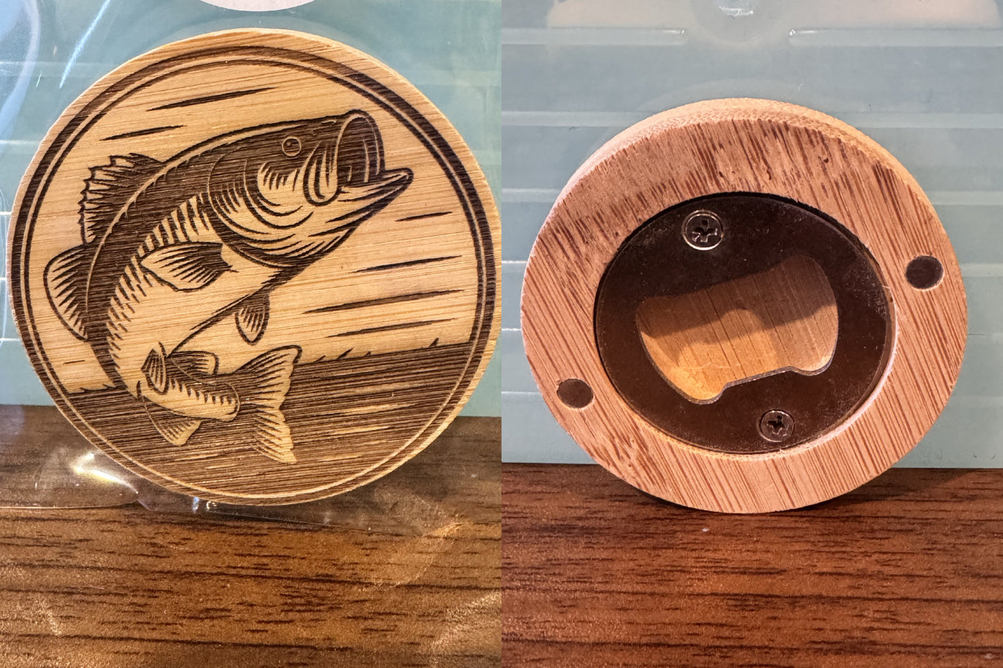 Wood Engraved Magnetic Bottle Openers